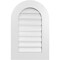 Ekena Millwork Round Top Surface Mount PVC Gable Vent: Functional, w/ 3-1/2"W x 1"P Standard Frame, 18"W x 28"H GVPRT18X2801SF - alternate 1